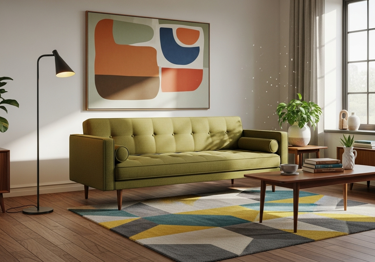 4. Mid-Century Modern Sofa